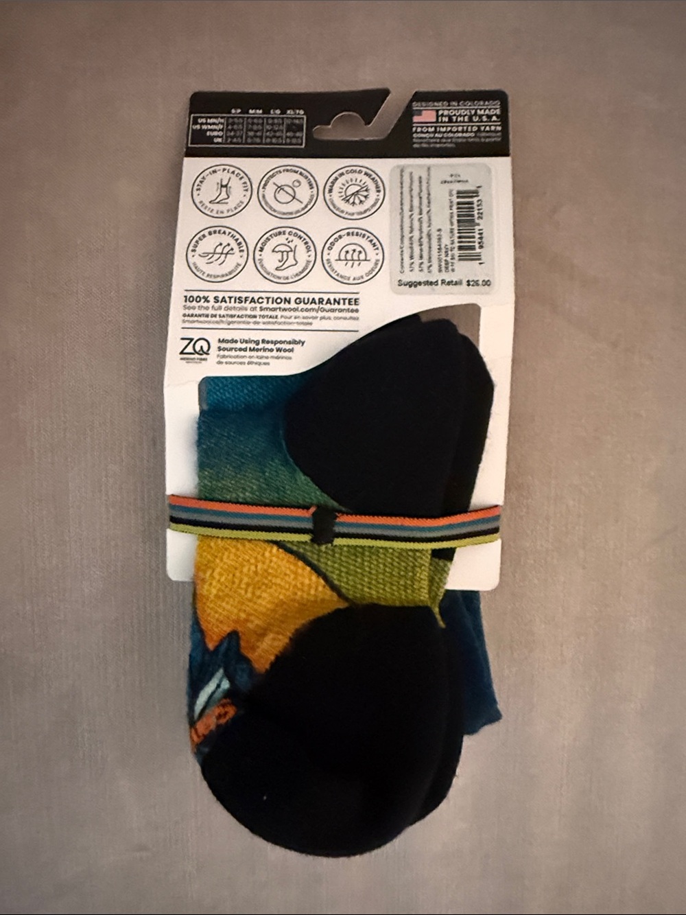 Smartwool Women's Ski Socks - Teal Multi - Over the Calf Height - Picture 2 of 2